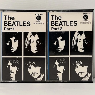 1971 Lot of 2 The Beatles Part 1 & Part 2 Psychedelic Pop Rock Cassette Bundle Foto 1 de 4