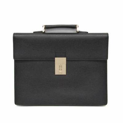 Gucci 0153714 Black Leather Briefcase Dial Lock Document Case Authentic - Image 1 of 4