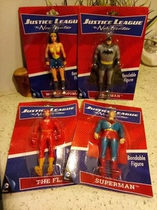 Batman Superman Flash Wonder Woman DC Bendie Figure Justice League New Frontier - Picture 1 of 6