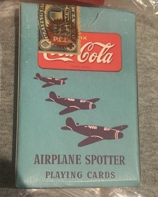 Vintage 1940s Coca-Cola Airplane Spotter  Cards WWII Nurse  SEALED Tax Stamp - Image 1 of 4
