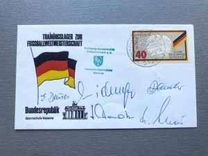 WM 1974 (SCHÖN-DERWALL-DEUSER etc.) DFB signed Ersttagsbrief 9.5x16.5 Autogramm - Picture 1 of 1