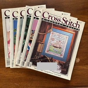 6 Cross Stitch & Country Crafts Vintage Zeitschriften 1989 komplettes Jahr - Bild 1 von 11
