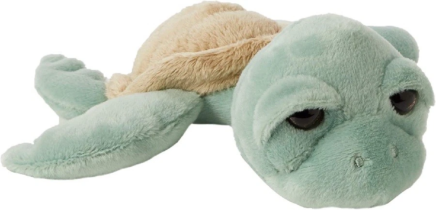 Suki Gifts Schildkröte 'Mo' Mit Jeanspanzer – 15 Cm, Aus Weichem Caress-Material, Blaue Farbe