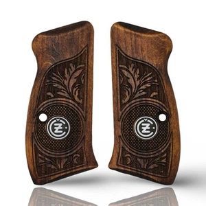 Empuñaduras Zib Serie Madera Empuñaduras de Pistola para CZ COMPACT, Logo Medallón de Metal - Imagen 1 de 1