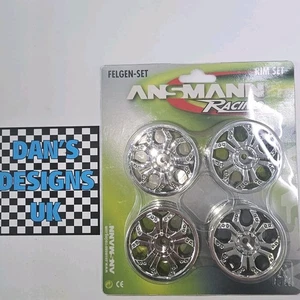 NEW (RARE) Ansmann Racing Wheel Rim Set Spyder Chrome 1/10 213000003 - Picture 1 of 3