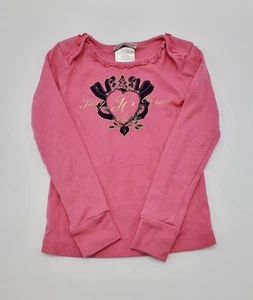 Juicy Couture Girls’ 100% Cotton Long Sleeve Pink Top Size 5 Years Pre-owned - Picture 1 of 7