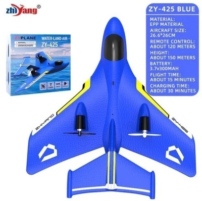 ZY-425 3-in-1 RC Airplane – Sea, Land & Air 2.4GHz 260mm EPP RTF with LED Lights - Image 1 of 4