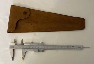 Ingegneri Pinze Vernier di Kennedy Int. Attrezzi In Custodia Di Pelle Ottime Condizioni - Foto 1 di 7