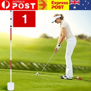 Golf Practice Hole Pole Cup Flag Backyard Stick Putting Flagstick Set 192cm AU - Picture 1 of 16