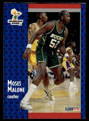 1991-92 Fleer #315 Moses Malone - Image 1 of 2