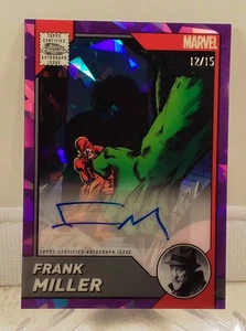 2025 Topps Chrome Marvel Sapphire Frank Miller Artist Auto Daredevil PURPLE /15 - Picture 1 of 2