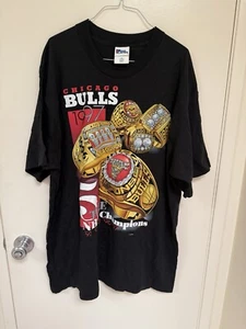 Camiseta Campeonato Chicago Bulls 1997 Anillos Camiseta Jugador Profesional No Usada XL Rara - Imagen 1 de 6