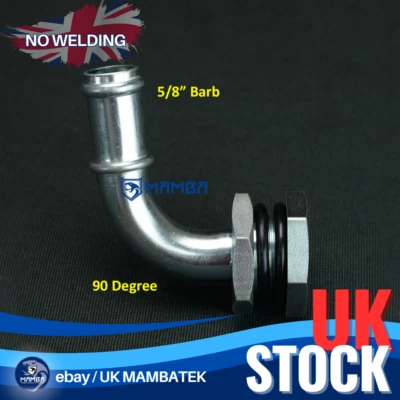 Faça você mesmo cárter de óleo turbo retorno de óleo tubo adaptador encaixe 90 graus 5/8" farpa Reino Unido - Imagem 1 de 4