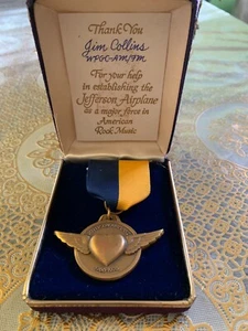 Vintage 1977 Jefferson Airplane 1966-1976 Brass Commemorative Medal Original - Picture 1 of 3