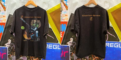 VINTAGE 2003 COUNTERSTRIKE 1.6 BLACK T-SHIRT For Men Women S-5XL - Gift For Fan - Image 1 of 4