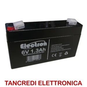 Rechargeable lead battery 6V 1,3Ah 1,3A Lamps Toys Alarms 1,2A AGM acid 6 Volt - Picture 1 of 2
