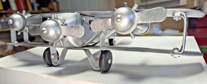 ~11.5 x" 8.5 Vintage 30's Spirit Of St. Louis Metalcraft Toy BI-Plane Model tin - Picture 1 of 9