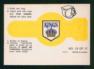 Los Angeles Kings 1973-74 O-Pee-Chee Ringe 73-74 #12 EX+ 97211 - Bild 1 von 2
