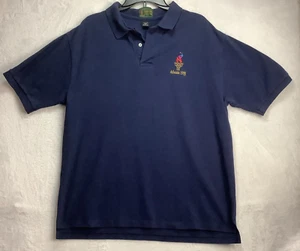 Vintage 1996 Olympics Atlanta Polo Men's Shirt Size XL Navy Blue short sleeve - Picture 1 of 6