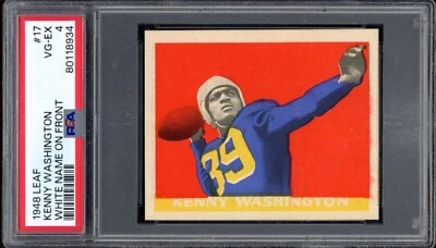 1948 Leaf #17 Kenny Washington ~ White Name on Front Classic ERROR   PSA 4 - Image 1 of 2
