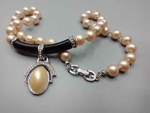 GIVENCHY Collana Girocollo Vintage Rara New York Parigi Costume Gioielli Finte Perle