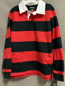 🧷 Art Class Boys' Striped Long Sleeve Red Black T-Shirt Size MEDIUM🆕 - Picture 1 of 4