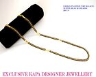 Kapa 22Ct Gold Plated Black Beads Designer  Chain Necklace L-28 In W - 7 Mm