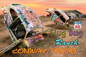 Route 66 Fridge Magnet Slug Bug Ranch in Conway, TX - Picture 1 of 2
