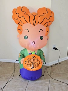 Hocus Pocus Bruja Winifred Hermanas Halloween Soplado por Aire Inflable Patio Decoración - Imagen 1 de 4