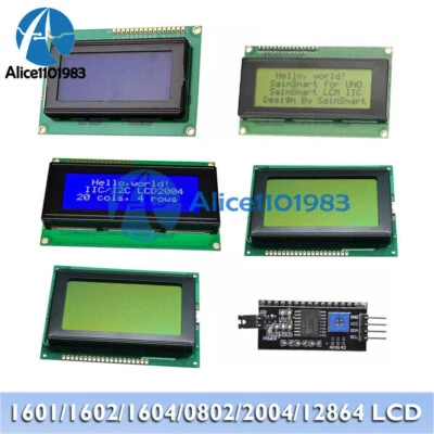 3.3V/5V 1601/1602/1604/0802/2004/12864 LCD Display Character Module for Arduino - Image 1 of 4