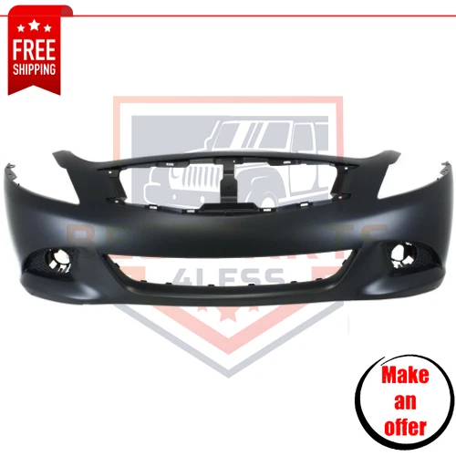 NEW Front Primed CAPA Bumper Cover for 2010-2013 Infiniti G37 Base/Journey Sedan Foto 1 de 4