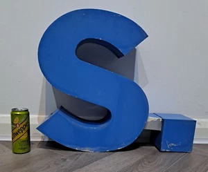 EXTRA LARGE FRENCH METAL LETTER 'S' NEON - Picture 1 of 4