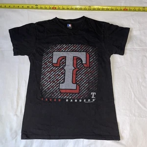 Texas Rangers T Shirt Size Small Short Sleeve Graphic Black MLB Baseball - Picture 1 of 4