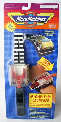 RARE VINTAGE 1989 MICRO MACHINES WRIST POWER LAUNCHER PLYMOUTH GALOOB NEW SEALED - Image 1 of 4