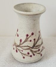 Studio Art Pottery Stoneware Miniature Bud Vase Gray Vine Signed SMD 2.5" Mini