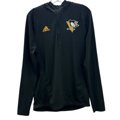 Pittsburgh Penguins Para hombres S 1/2 Cremallera Sudadera con Capucha Sudadera NHL Hockey Negro Foto 1 de 4