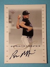 1996 Leaf Signature Series Extended AUTO Bruce Ruffin Colorado Rockies ⚾