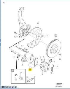 Genuine Volvo Front Brake Pad Kit XC90 XC60 31665288 - Picture 1 of 1
