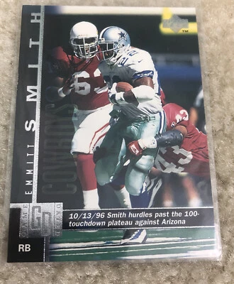 Emmitt Smith Dallas Cowboys 1997 Upper Deck #133 Game Dated NFL Football Card - Image 1 of 2