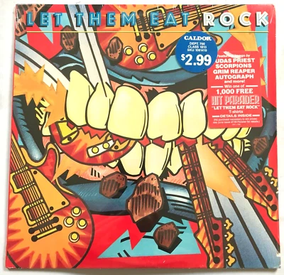 Let Them Eat Rock Vinyl LP Comp 1986 SEALED Judas Priest, Scorpions, Autograph - Image 1 of 4