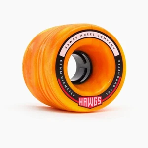 Hawgs Fatty Wheels 63mm 78a - Orange/Yellow Swirl (Set of 4) - Picture 1 of 2