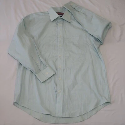 Vineyard Vines Shirt Men’s 16.5-34 Blue Lime Green Stripe Long Sleeve Button Up - Image 1 of 4