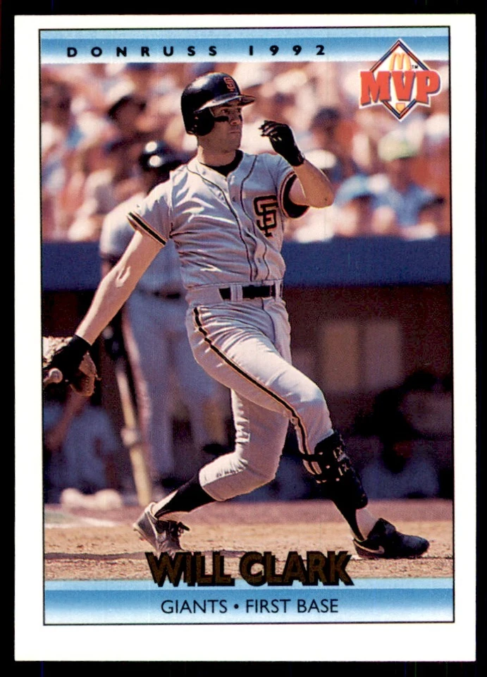 1992 Donruss MVP Will Clark Baseball Cards #18 - Image 1 of 2