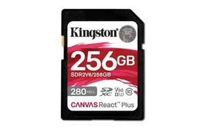 740617340594 Kingston Technology 256GB Canvas React Plus SDXC UHS-II 280R/150W U - Zdjęcie 1 z 5
