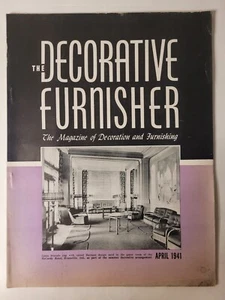 Rare Antiquarian April 1941 Early MCM Issue of THE DECORATIVE FURNISHER Magazine - Foto 1 di 10