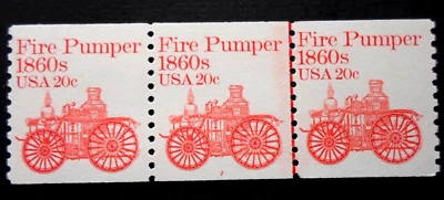 1984 Transportation Issue - Fire Pumper Cat # 1908 Coils PNC3  Plate #7 - Image 1 of 2