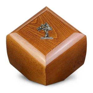 Massive Holzurne für Asche,moderne dekorative Kremationsurne,Urne aus Buchenholz - Imagen 1 de 11