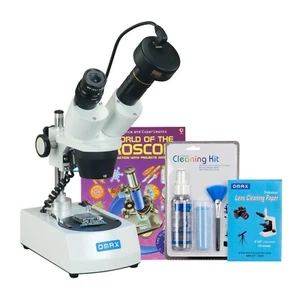 OMAX 10X-20X-30X-60X 1.3MP Camera Stereo Binocular Microscope+Cleaning Pack+Book - Picture 1 of 10