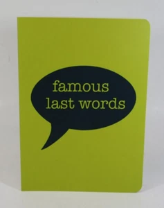 OBOT famous last words NOTEBOOK Journal blank book 80 pg Roger la Borde - Picture 1 of 7