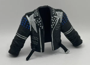 WWE AEWW Jericho Black Jacket Accessoire Mattel Figur Kleidung 1/12 E4 - Bild 1 von 2